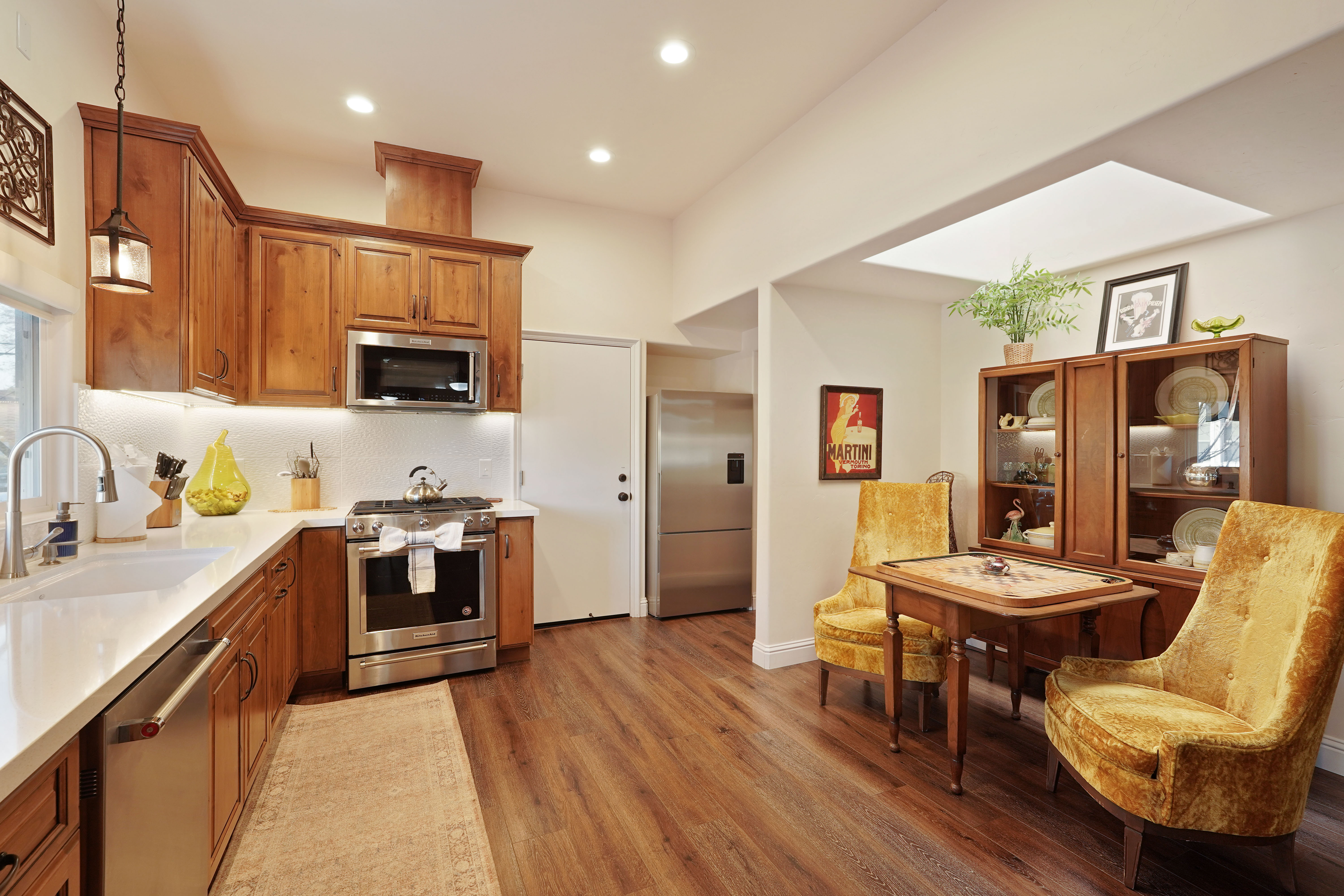 Kitchen with stainless appliances